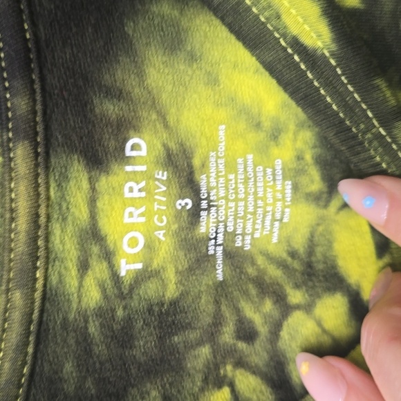 Torrid Green French Tie Dye Active Sweatshirt 3x - Picture 10 of 13